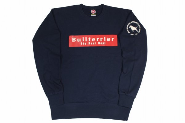 Photo1: BULL TERRIER Sweatshirt BASIC LOGO Dark Navy (1)