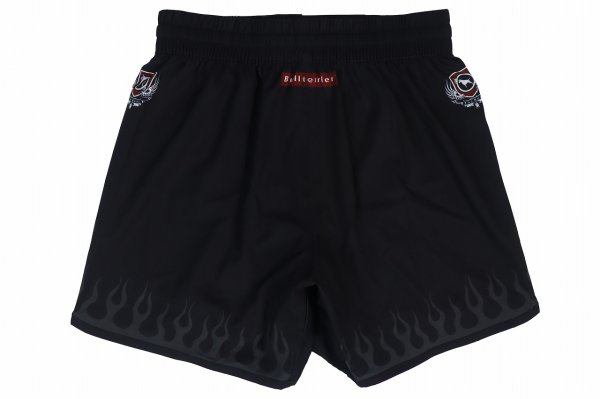 Photo5: BULL TERRIER Fight Shorts SHORT FIRE Black (5)