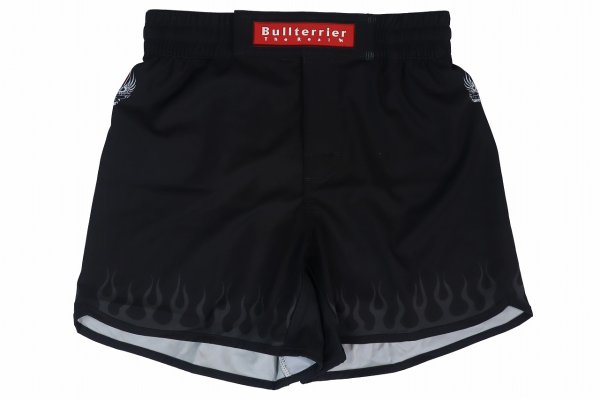 Photo4: BULL TERRIER Fight Shorts SHORT FIRE Black (4)