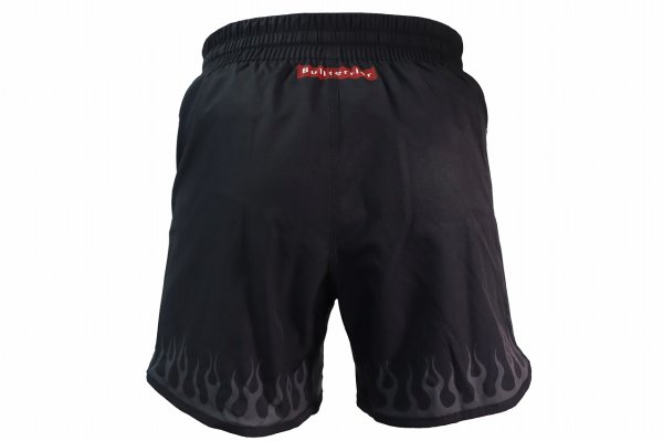 Photo2: BULL TERRIER Fight Shorts SHORT FIRE Black (2)