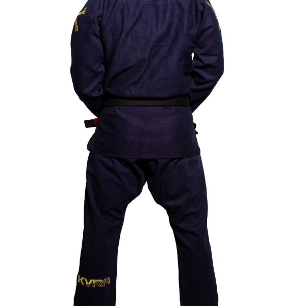 Photo5: KVRA Jiu-Jitsu Gi GOLD ARTE Navy (5)