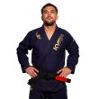 Photo1: KVRA Jiu-Jitsu Gi GOLD ARTE Navy (1)