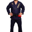 Photo2: KVRA Jiu-Jitsu Gi GOLD ARTE Navy (2)