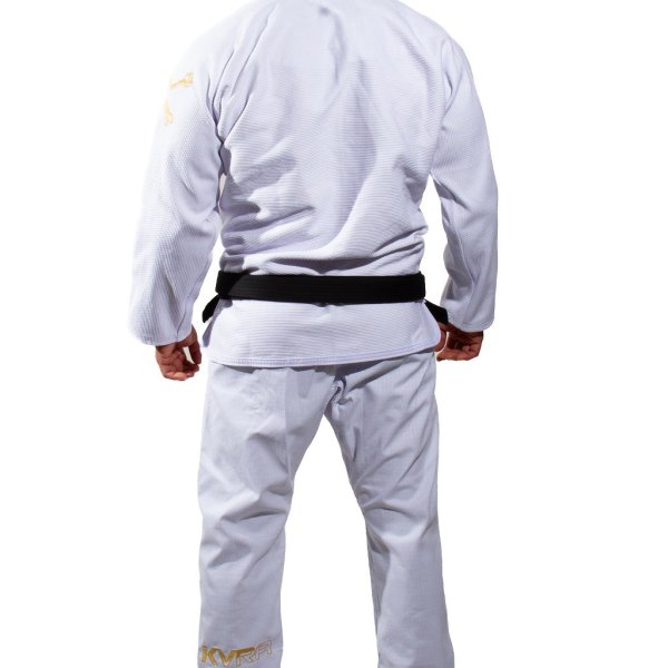 Photo5: KVRA Jiu-Jitsu Gi GOLD ARTE White (5)