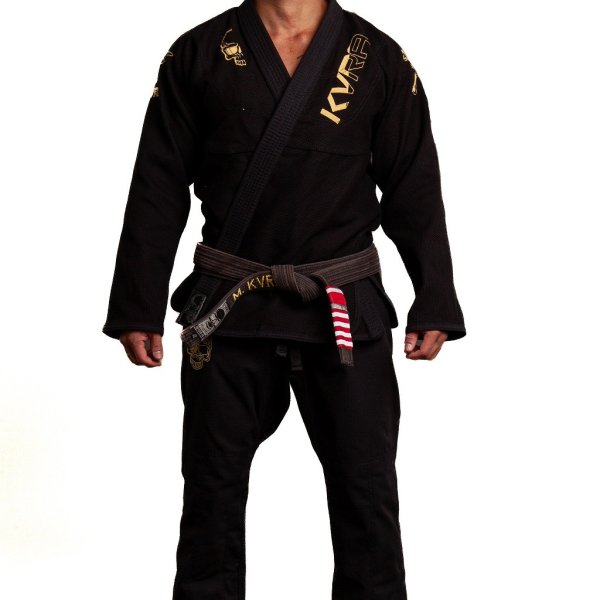 Photo2: KVRA Jiu-Jitsu Gi GOLD ARTE Black (2)