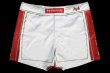 Photo4: BULL TERRIER Fight Shorts Short Fit TRADITIONAL 4.0 White/Red (4)