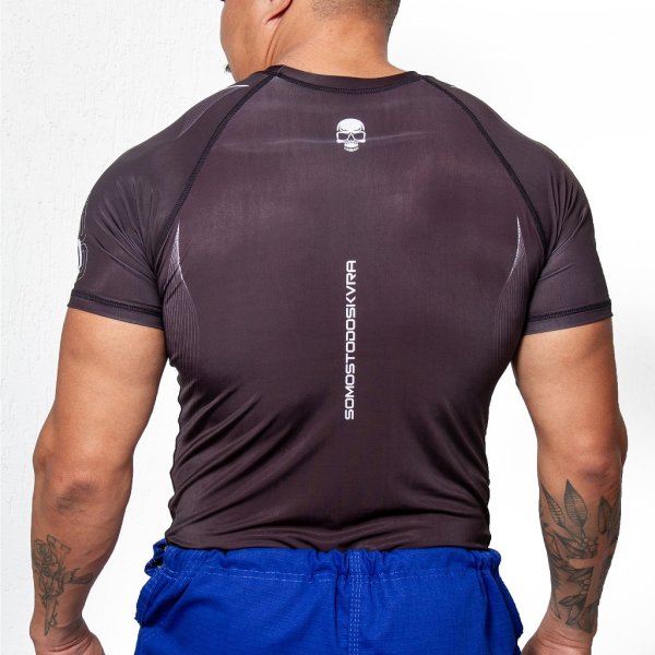 Photo3: KVRA Rashguard WAVES Shorts Sleeve Black (3)