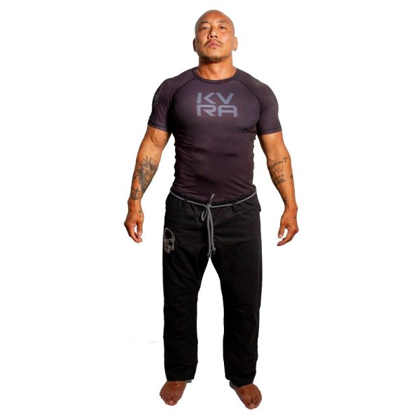 Photo2: KVRA Rashguard SHADOW Short Sleeve Black (2)