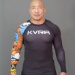 Photo1: KVRA Rashguard CARP Long Sleeve Black (1)