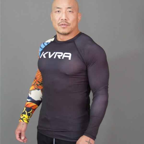 Photo2: KVRA Rashguard CARP Long Sleeve Black (2)