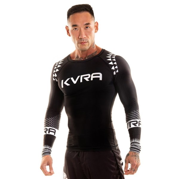 Photo1: KVRA Rashguard MOMOA Long Sleeve Black (1)