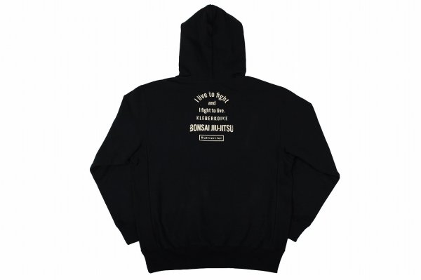 Photo2: BULL TERRIER Kleber Koike LIVE TO FIGHT Hoodie Parka Black (2)