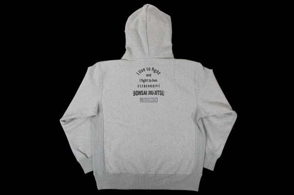 Photo2: BULL TERRIER Kleber Koike LIVE TO FIGHT Hoodie Parka Ash (2)