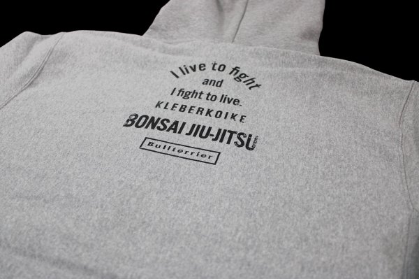 Photo4: BULL TERRIER Kleber Koike LIVE TO FIGHT Hoodie Parka Ash (4)