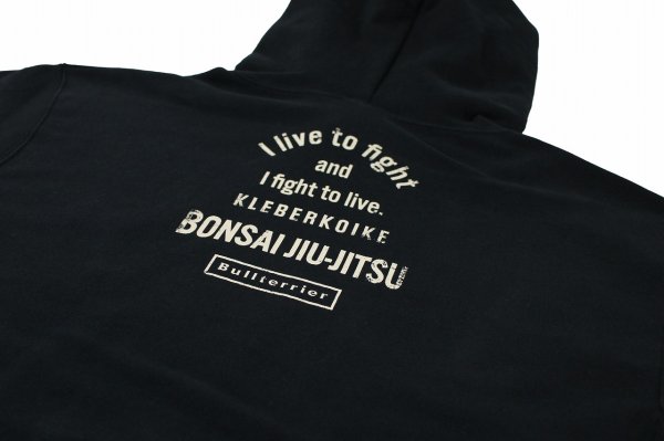 Photo4: BULL TERRIER Kleber Koike LIVE TO FIGHT Hoodie Parka Black (4)