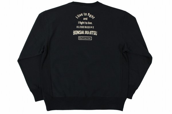 Photo2: BULL TERRIER Kleber Koike LIVE TO FIGHT Sweatshirts Black (2)