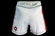 Photo3: BULL TERRIER Fight Shorts Short Fit TRADITIONAL 4.0 White/Red (3)