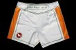 Photo5: BULL TERRIER Fight Shorts Short Fit TRADITIONAL 4.0 White/Orange (5)