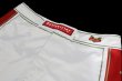 Photo6: BULL TERRIER Fight Shorts Short Fit TRADITIONAL 4.0 White/Red (6)