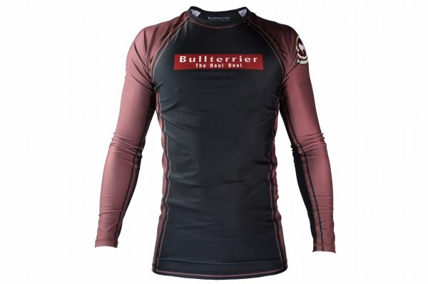 Photo1: BULL TERRIER Rashguard RANK 4.0 Long Sleeve Brown (1)