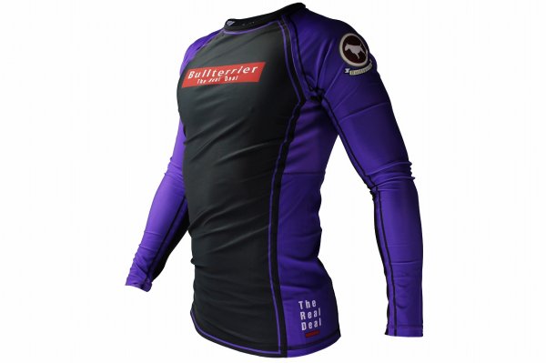 Photo2: BULL TERRIER Rashguard RANK 4.0 Long Sleeve Purple (2)