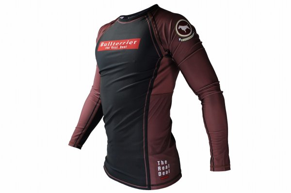 Photo2: BULL TERRIER Rashguard RANK 4.0 Long Sleeve Brown (2)