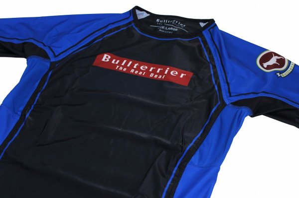 Photo6: BULL TERRIER Rashguard RANK 4.0 Short Sleeve Blue (6)