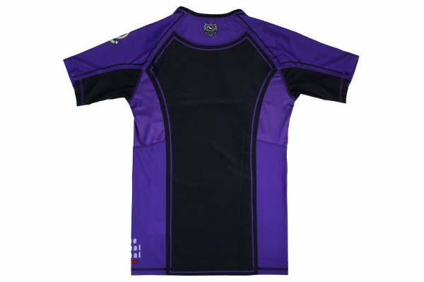 Photo5: BULL TERRIER Rashguard RANK 4.0 Short Sleeve Purple (5)