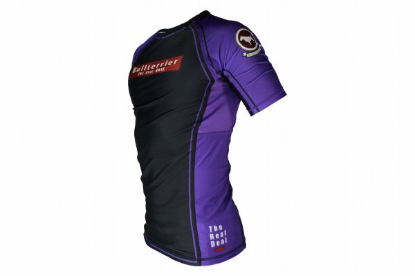 Photo2: BULL TERRIER Rashguard RANK 4.0 Short Sleeve Purple (2)
