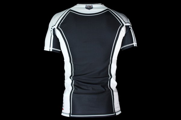 Photo3: BULL TERRIER Rashguard RANK 4.0 Short Sleeve White (3)