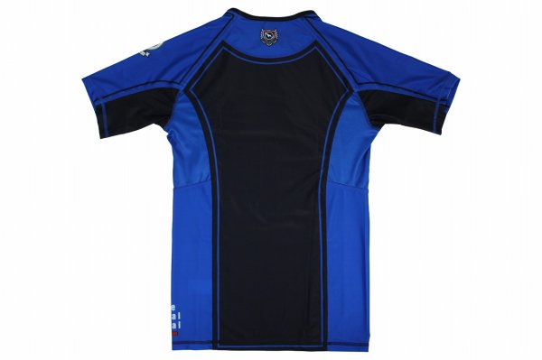 Photo5: BULL TERRIER Rashguard RANK 4.0 Short Sleeve Blue (5)
