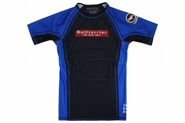 Photo4: BULL TERRIER Rashguard RANK 4.0 Short Sleeve Blue (4)