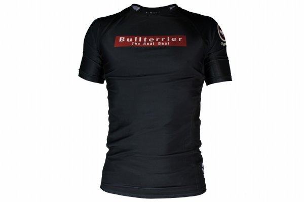 Photo1: BULL TERRIER Rashguard RANK 4.0 Short Sleeve Black (1)