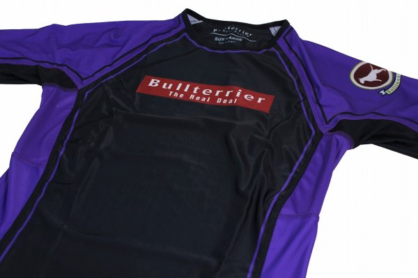 Photo6: BULL TERRIER Rashguard RANK 4.0 Short Sleeve Purple (6)