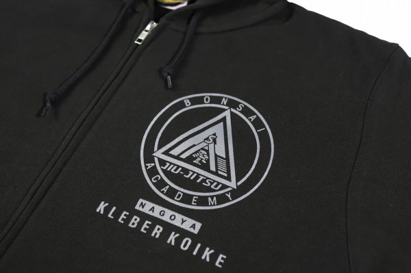 Photo3: BULL TERRIER Kleber Koike Gym Zip Hoodie Parka Black (3)