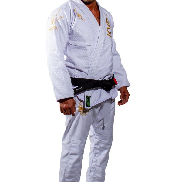 Photo4: KVRA Jiu-Jitsu Gi GOLD ARTE White (4)