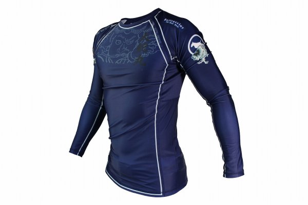 Photo2: BULL TERRIER Rashguard OROCHIMARU Long Sleeve Navy (2)