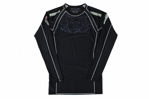 Photo4: BULL TERRIER Rashguard OROCHIMARU Long Sleeve Black (4)
