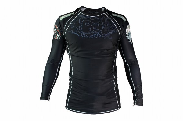 Photo1: BULL TERRIER Rashguard OROCHIMARU Long Sleeve Black (1)