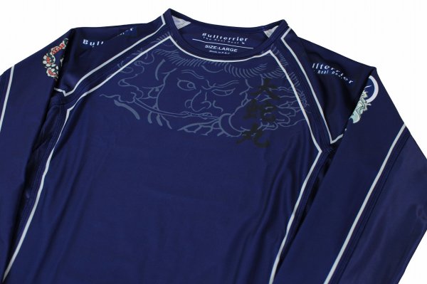 Photo6: BULL TERRIER Rashguard OROCHIMARU Long Sleeve Navy (6)