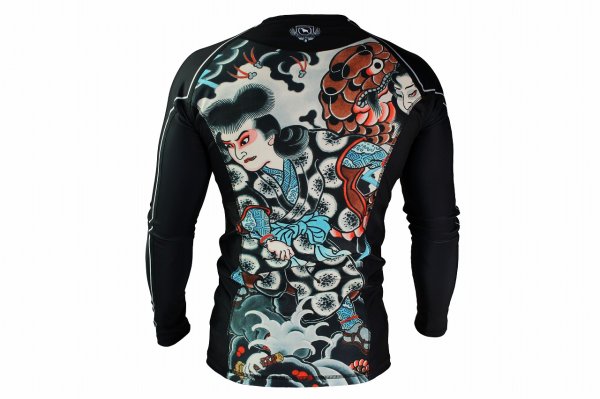 Photo3: BULL TERRIER Rashguard OROCHIMARU Long Sleeve Black (3)