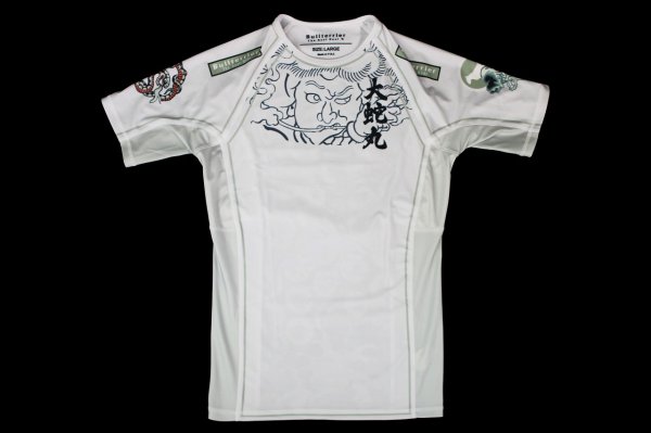 Photo4: BULL TERRIER Rashguard OROCHIMARU Short Sleeve Black (4)