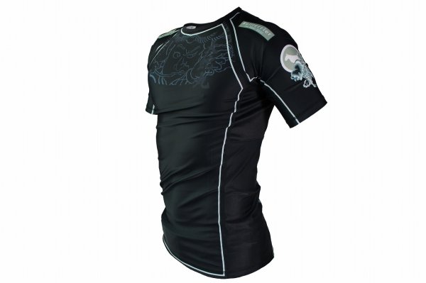 Photo2: BULL TERRIER Rashguard OROCHIMARU Short Sleeve Black (2)