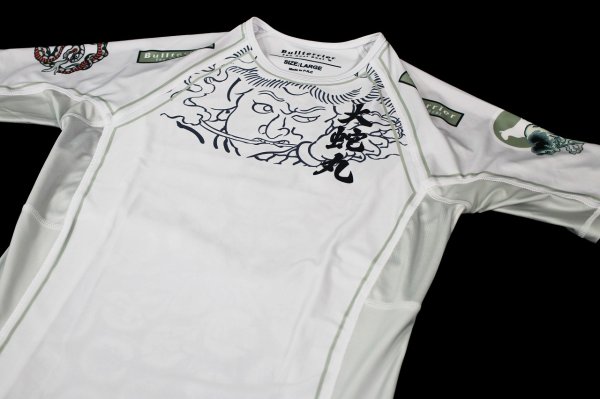Photo6: BULL TERRIER Rashguard OROCHIMARU Short Sleeve Black (6)