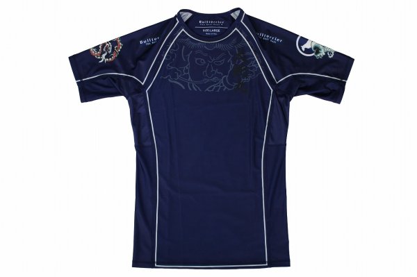 Photo4: BULL TERRIER Rashguard OROCHIMARU Short Sleeve Navy (4)