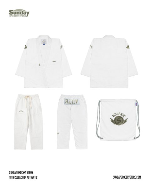 Photo10: SUNDAY GROCERY STORE Jiu-Jitsu Gi AUTHENTIC White (10)