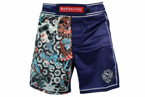 Photo1: BULL TERRIER Fight Shorts OROCHIMARU Navy (1)