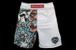 Photo1: BULL TERRIER Fight Shorts OROCHIMARU White (1)