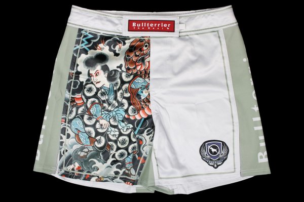 Photo4: BULL TERRIER Fight Shorts OROCHIMARU White (4)