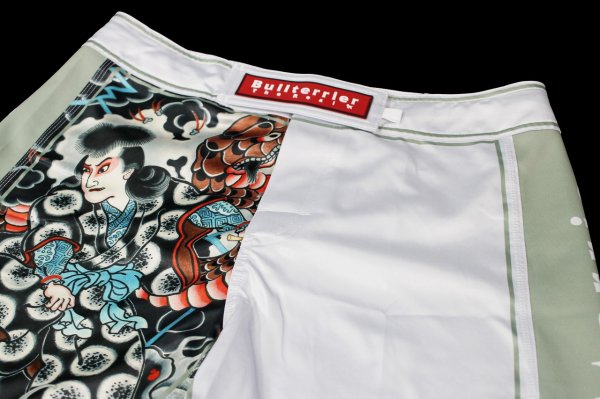 Photo6: BULL TERRIER Fight Shorts OROCHIMARU White (6)